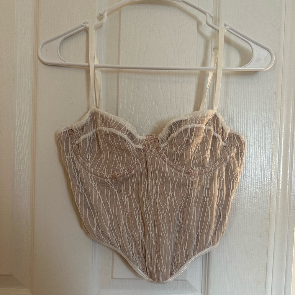 Cream corset top